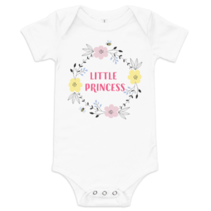 Blossom Bliss: Little Princess Floral Baby Onesie