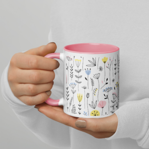 Blooming Delight: Enchanting Floral Ceramic Mug